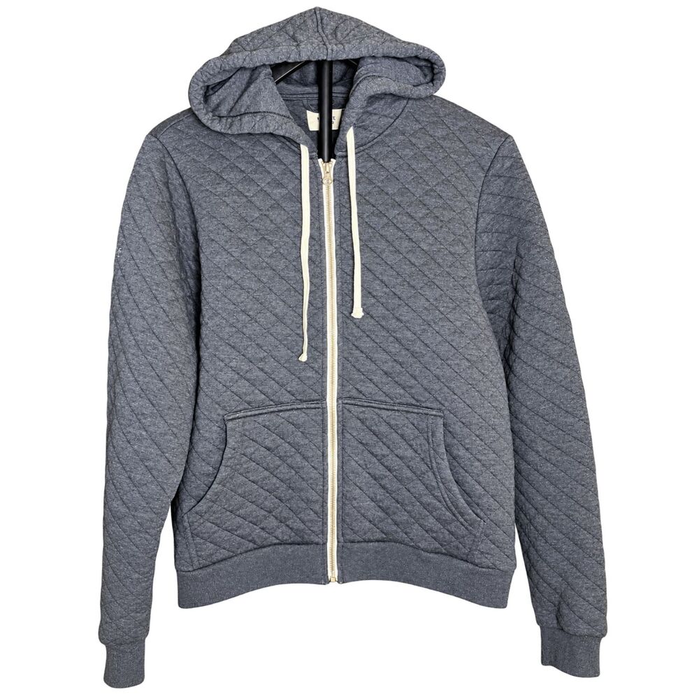 Marine Layer Corbet Quilted Full Zip Hoodie Women’s XXL Gray VISA AMK26